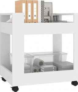 vidaXL Szafka pod biurko, biała, 60x45x60 cm, materiał drewnopochodny 3