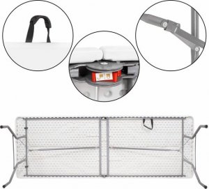 Springos Stół składany cateringowy 240 cm biały 12