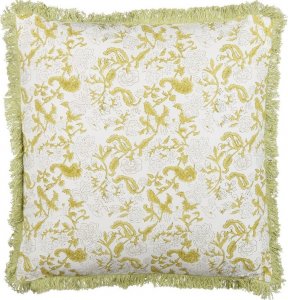 Beliani Lumarko Bawełniana poduszka dekoracyjna w kwiaty 45 x 45 cm zielona z białym FILIX! 1