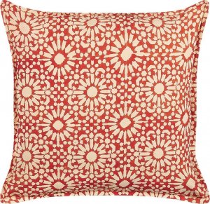 Beliani Lumarko Bawełniana poduszka dekoracyjna w geometryczny wzór 45 x 45 cm czerwona CEIBA! 1
