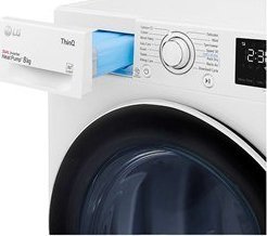 Suszarka do ubrań LG LG Dryer Machine RH80V3AV6N Energy efficiency class A++, Front loading, 8 kg, LED, Depth 69 cm, Wi-Fi, White 5