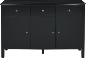Beliani Komoda trzydrzwiowa czarna OLATE! 5