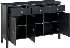 Beliani Komoda trzydrzwiowa czarna OLATE! 6