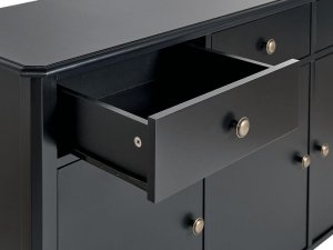 Beliani Komoda trzydrzwiowa czarna OLATE! 8
