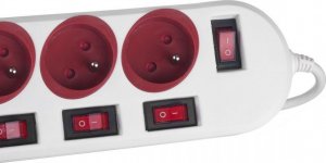 Listwa zasilająca Maclean 5 gniazd 1.5 m biała (MCE204 R/W) 5