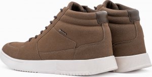 Ombre Buty męskie sneakersy za kostkę - brązowe V1 T418 43 3