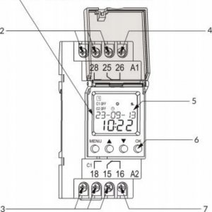 Orno PROGRAMATOR CZASOWY NA SZYNE DIN ELEKTRONICZNY 4