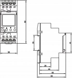 Orno PROGRAMATOR CZASOWY NA SZYNE DIN ELEKTRONICZNY 5