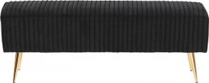 Beliani Ławka do sypialni welurowa czarna PATERSON! 2