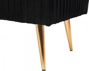 Beliani Ławka do sypialni welurowa czarna PATERSON! 4