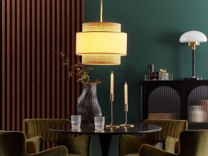 Lampa wisząca Beliani Lampa wisząca z różowym YUMURI! 3