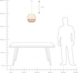 Lampa wisząca Beliani Lampa wisząca z różowym YUMURI! 7