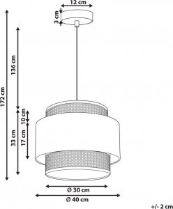 Lampa wisząca Beliani Lampa wisząca z różowym YUMURI! 8