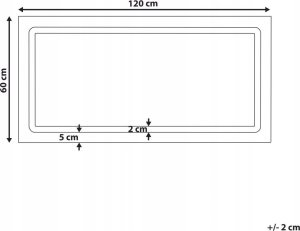 Beliani Lustro ścienne LED 120 x 60 cm srebrne BENOUVILLE! 7