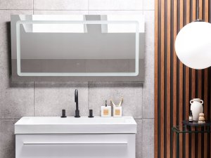 Beliani Lustro ścienne LED 120 x 60 cm srebrne BENOUVILLE! 9