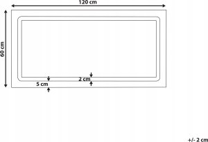 Beliani Lustro ścienne LED 120 x 60 cm srebrne BENOUVILLE! 10