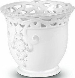 Polnix Doniczka osłonka ceramiczna biała 17 cm 1