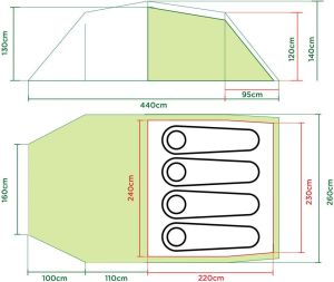 Namiot turystyczny Coleman Tasman 4 (2000032103) 3