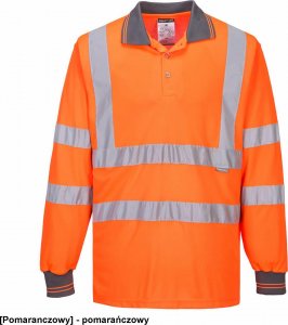 Portwest S277 - Koszulka ostrzegawcza polo z długimi rękawami - pomarańczowy M 1