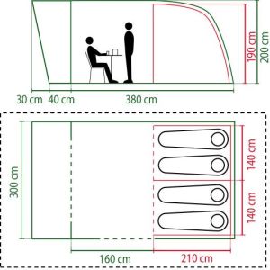 Namiot turystyczny Coleman Namiot Valdes 4 Fast Pitch Air (053-L0000-2000025507-224) 9