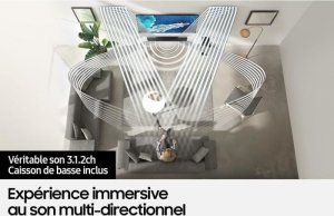 Soundbar Samsung SAMSUNG  HW-Q600B 3.1.2-kanalowy soundbar + wiazka akustyczna + Dolby Atmos DTS:X 3