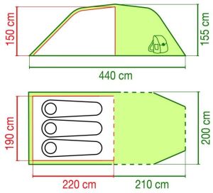 Namiot turystyczny Coleman Coastline 3 Plus 11