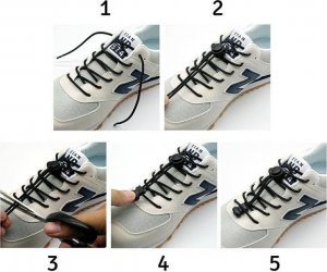 Aptel ELASTYCZNE SZNUROWADŁA Regulowana Długość 100cm czarne AG842 4