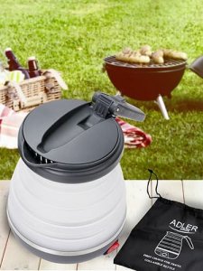 Adler AD 1370UK Czajnik silikonowy 0,6 l - turystyczny - wtyczka z UK 6