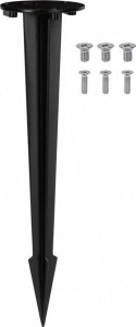 Paulmann Podstawa/ szpilka wbijana do lamp ogrodowych 40cm okrągła metalowa 6