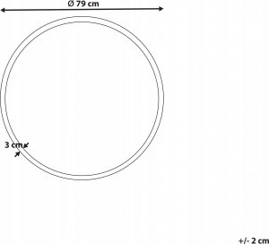 Beliani Okrągłe lustro ścienne LED ø 79 cm srebrne DEAUVILLE! 3