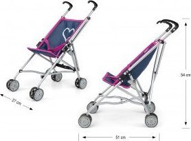 Milly Mally Wózek dla lalek Julia Prestige Navy 5