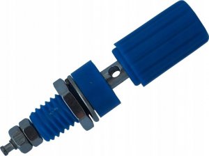 Gniazdo głośnikowe bananowe 4mm zakręcane niebie 1