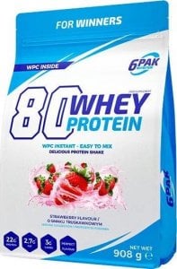 6PAK Nutrition 6PAK Nutrition 80 Whey Protein 908g Strawberry 1