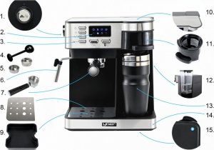 Ekspres ciśnieniowy Yoer Dualio CCM03BK 3