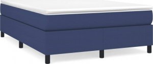 vidaXL vidaXL Łóżko kontynentalne z materacem, niebieskie, tkanina 140x200 cm 2