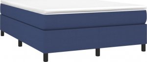 vidaXL vidaXL Łóżko kontynentalne z materacem, niebieskie, tkanina 140x200 cm 3