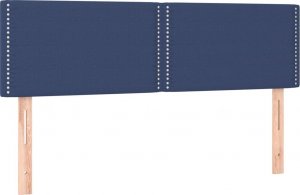 vidaXL vidaXL Łóżko kontynentalne z materacem, niebieskie, tkanina 140x200 cm 6