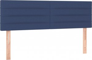 vidaXL vidaXL Łóżko kontynentalne z materacem, niebieskie, tkanina 140x200 cm 6