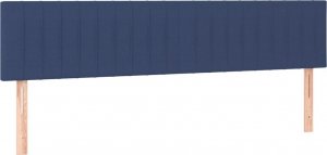 vidaXL Łóżko kontynentalne z materacem, niebieskie, tkanina, 160x200cm 6