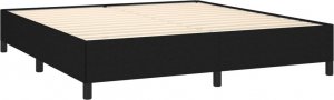 vidaXL vidaXL Łóżko kontynentalne z materacem, czarne, tkanina 180x200 cm 4