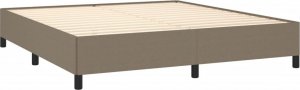 vidaXL vidaXL Łóżko kontynentalne z materacem, taupe, tkanina, 180x200 cm 4