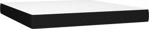 vidaXL vidaXL Łóżko kontynentalne z materacem, czarne, tkanina 180x200 cm 5