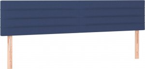 vidaXL vidaXL Łóżko kontynentalne z materacem, niebieskie, tkanina, 180x200cm 6