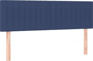 vidaXL vidaXL Łóżko kontynentalne z materacem, niebieskie, tkanina 140x200 cm 6