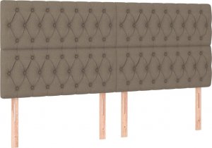 vidaXL vidaXL Łóżko kontynentalne z materacem, taupe, tkanina, 180x200 cm 6