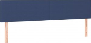 vidaXL vidaXL Łóżko kontynentalne z materacem, niebieskie, tkanina, 160x200cm 6