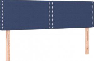 vidaXL vidaXL Łóżko kontynentalne z materacem, niebieskie, tkanina 140x200 cm 6