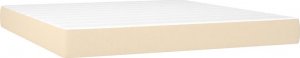 vidaXL vidaXL Łóżko kontynentalne z materacem, kremowe, tkanina, 180x200 cm 5