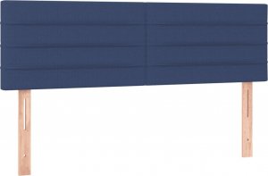 vidaXL vidaXL Łóżko kontynentalne z materacem, niebieskie, tkanina 140x200 cm 6