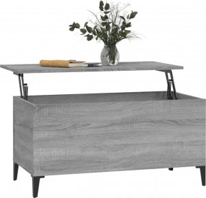 vidaXL Stolik kawowy, szary dąb sonoma, 90x44,5x45 cm 5